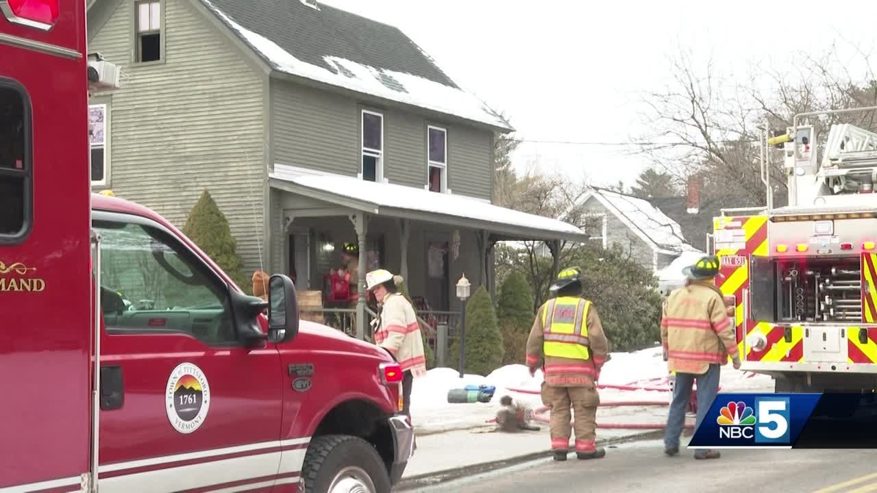 Crews respond to house fire in Pittsford, Vermont - YouTube