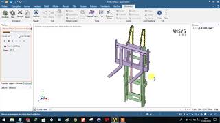 Forklift chain mechanism simulation