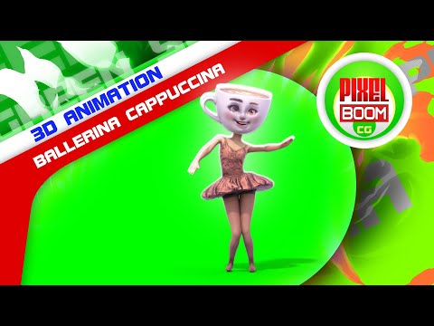 Green Screen Ballerina Cappuccina - Meme Brainrot - 3D Animation PixelBoomCG