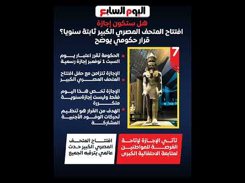 هل ستكون إجازة افتتاح المتحف المصري الكبير ثابتة سنويا