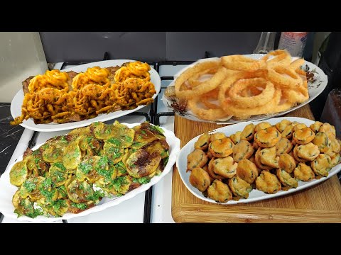 BİRA MEZELERİ ! Birahane patatesi / patlıcan mezesi / soğan mezesi Meze Tarifleri
