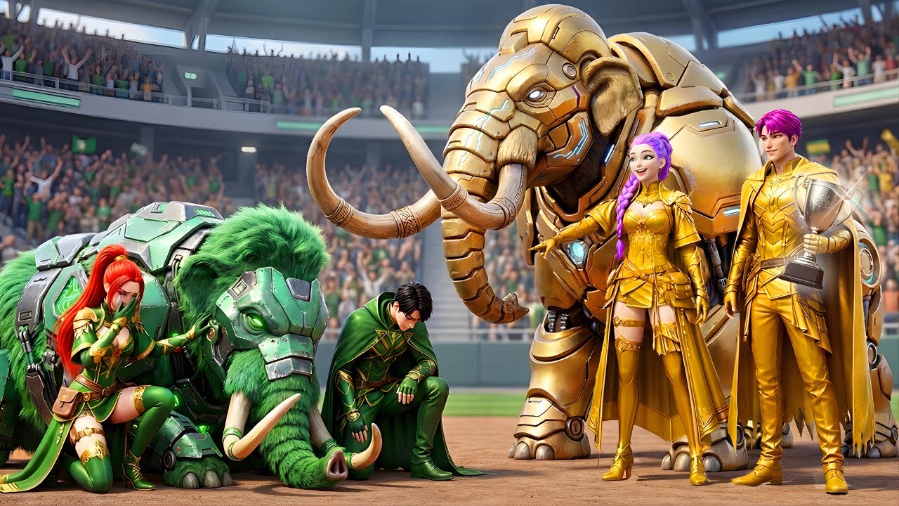 Golden Family VS Emerald Family: RUMI Gets Magic Mammoth Racing Championship - KPOP Demon Hunters