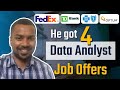 He got 4 data analyst job offers | Mechanical engineer to data analyst