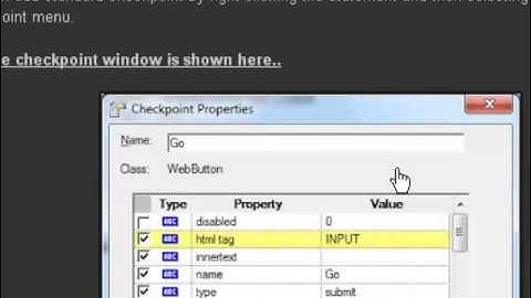 How to add standard checkpoints in QTP