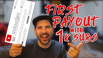 First YouTube paycheck with 1000 subscribers as a FISHING YouTuber.