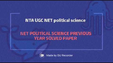 December 2010 UGC NET pol.Science solved paper || TARGET December 2018 net exam