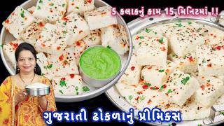 મિક્સરમાં તૈયાર કરો ગુજરાતી ઢોકળાનું પ્રીમિક્સ | dhokla premix | dhokla flour | instant dhokla