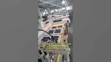 The shoe material screen printing machine is currently printing #factory #machine