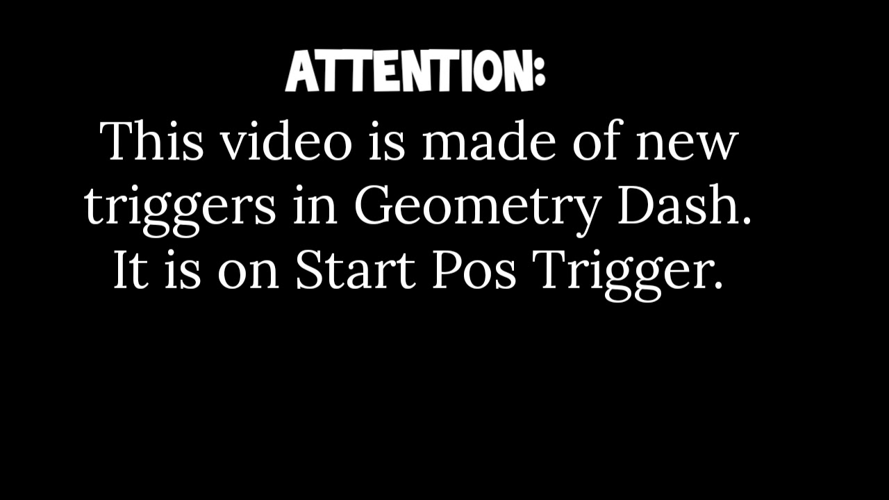 Geometry Dash 1 Start Pos Trigger YouTube