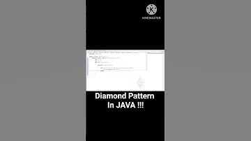 Diamond Pattern In JAVA ! #shorts #java