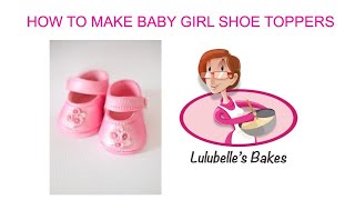 Gumpaste \/ fondant Baby Mary Jane Shoe tutorial