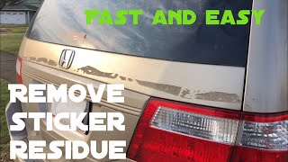 How to remove sticker or tape residue off your car