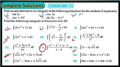 One Shot Ex 7.1 Class 12th | Chapter-7 | Class 12 Exercise 7.1 Math | Ex 7.1 Class 12 In One shot