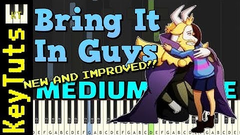 NEW AND IMPROVED Bring It In Guys from Undertale - Medium Mode [Piano Tutorial] (Synthesia)