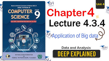Computer Science Class 9 Unit 4 | Lecture 4.3.4 - NBF | Application of Big Data - Data and Analysis