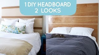 DIY headboard: works with any bed frame and is easy to build | Bedroom Decor Ideas