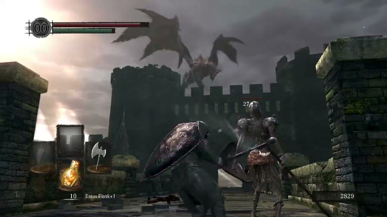 Dark Souls UnDead Burg UnDead Parish FireLink Shrine Claymore Battle Axe Halbert