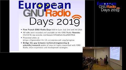European GNU Radio Days 2019: organization - JM Friedt, FEMTO-ST (FR)