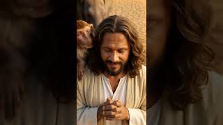 Jesus' prayer in the middle of the desert. This video was made with AI #ai #islamicpost#islamicstory