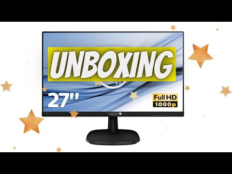 Philips 27-Inch Full HD Monitor with Speakers - Unboxing and Set up - For Gaming and Work