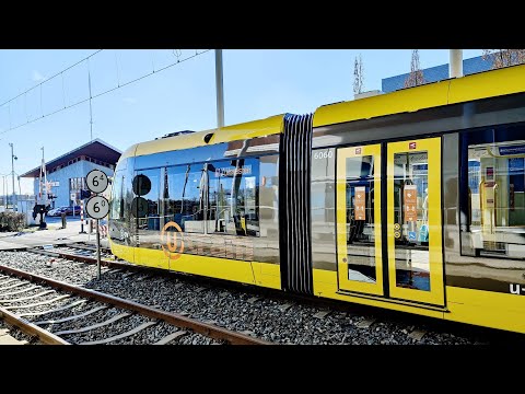 Nieuwe U-OV CAF Urbos-100 tram in IJsselstein