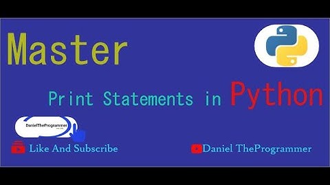 Master Print Statement in Python