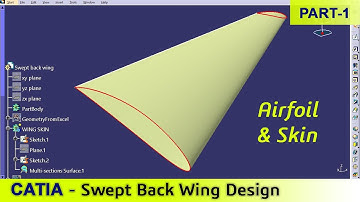 CATIA V5 - Swept back wing design Part 1