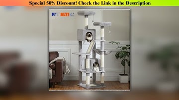 Unboxing Large Cat Tree Tall Cat Tower for Indoor Cats Multi-Level Plush Cat Condo with Scratching•