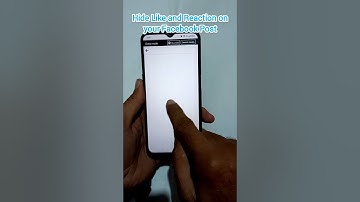 Hide Like and reaction on your Facebook Post
