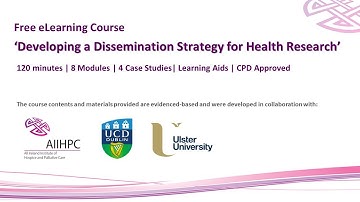 Free eLearning Course ‘Developing a Dissemination Strategy for Palliative Care Research’