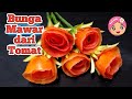 Hiasan Mawar dari Tomat - How to Make Tomato Rose Garnish