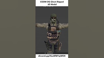 CODM OG Ghost Rigged 3d Model  Showcase | Call of Duty Mobile 3d Models #Shorts #callofdutymobile