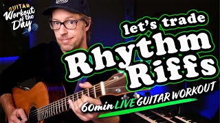 60min Rhythm Guitar Workout • Essential Chords, Fills, Grooves • Intermediate Level