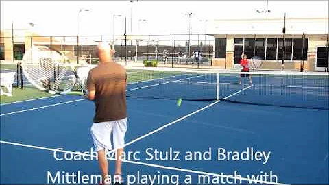 Marc Stulz & Bradley Mittleman with giant Babolat ...