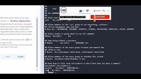 Linux Configure sudo