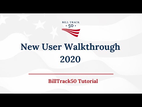 BillTrack50 Tutorial - New User Walkthrough 2020