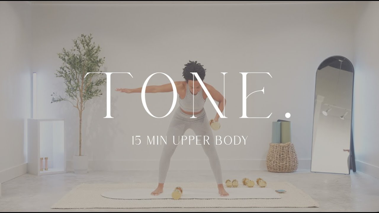 15 Min Arms & Back Burner 💪🏽 - TONED UPPER BODY Workout with Weights ...