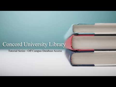 Off Campus Database Access