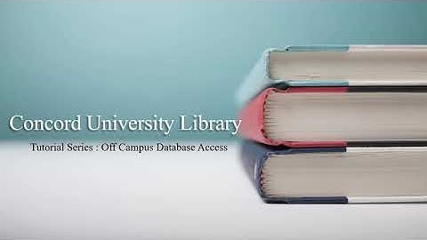 Off Campus Database Access