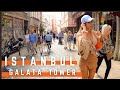 Turkey Istanbul | Galata Tower | City Center 4K Walking Tour | Best Places To Photography 2021