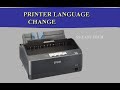 How to change the language in Epson LX-350