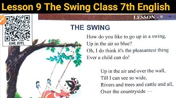 Lesson 9 The Swing Class 7th English Reader UP Board English literature Hindi explanation