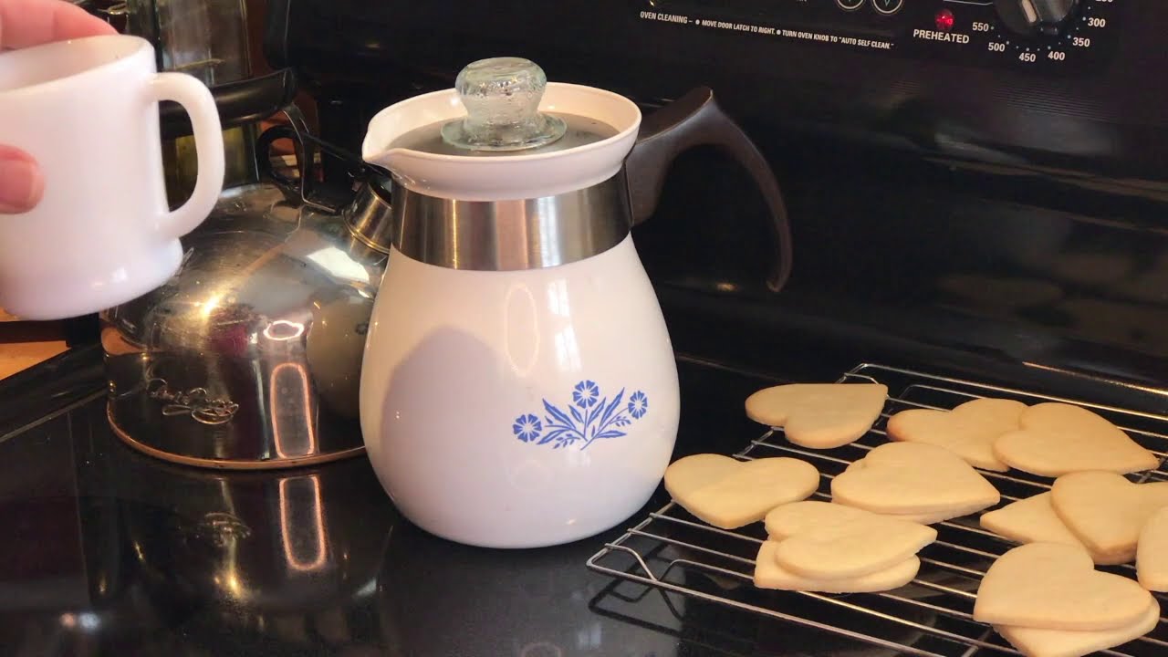 Corningware Blue cornflower stove top coffee pot