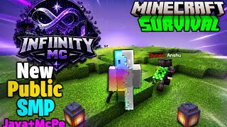 NEW PUBLIC MINECRAFT SURVIVAL SMP | INFINITY MC | JAVA + BEDROCK | ATERNOS SERVER