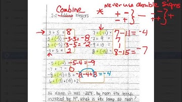 2.2/2.3 Combine Integers