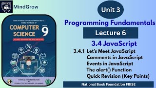 Unit 3 | Programming Fundamentals | 3.4 JavaScript | 3.4.1 Let's Meet Javascript | Class 9 | NBF