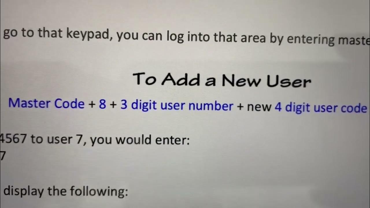 Honeywell vista 128bpt add/delete a user code YouTube