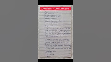 Application For Exam Permission #shorts #youtubeshorts #exam #permission