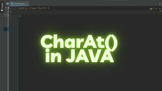 CharAt() in JAVA