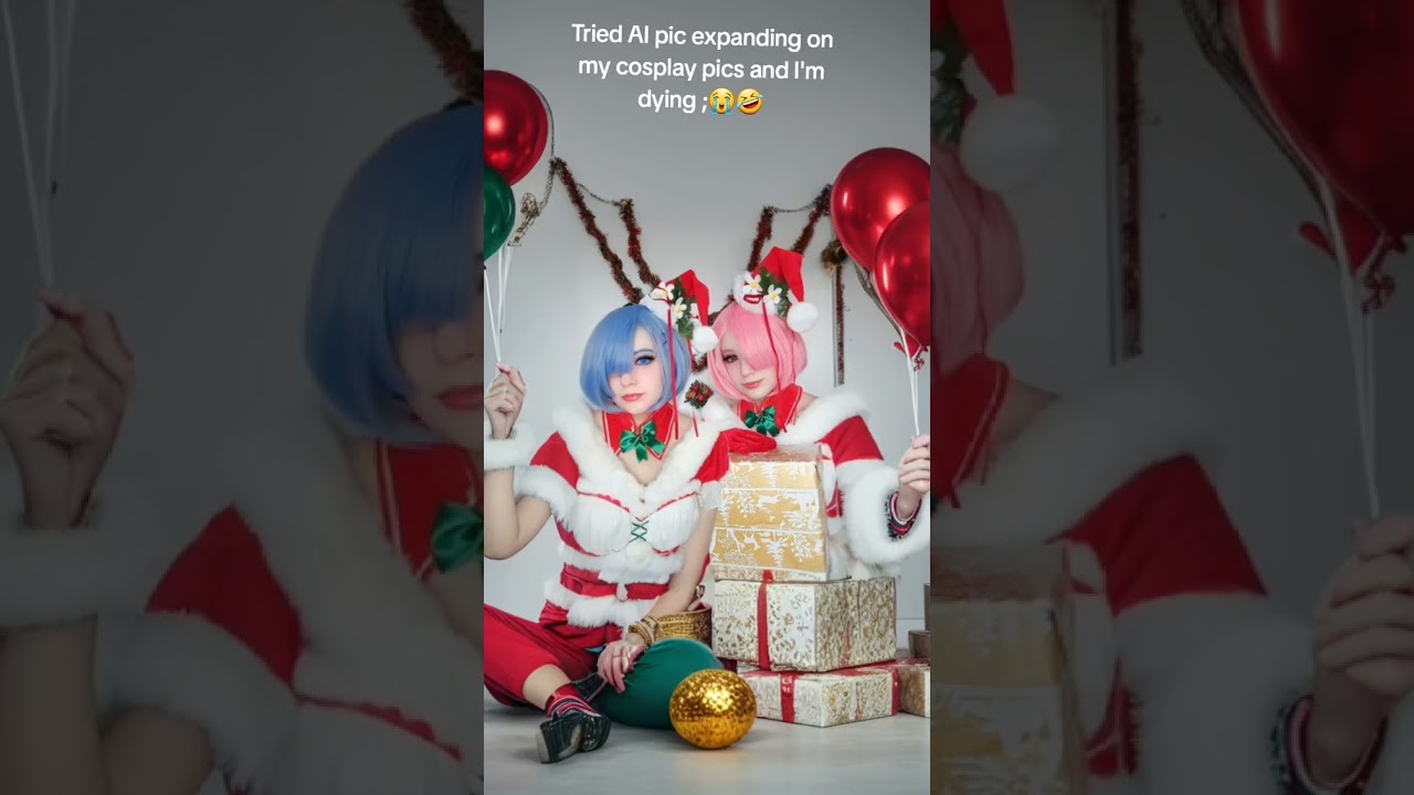 AI extending my cosplay pictures / super creepy & funny 😭tiktok trend